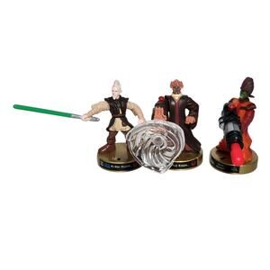 Star Wars AttackTix Figures Lot Of 3 With Accessories Hasbro 2005 NM
